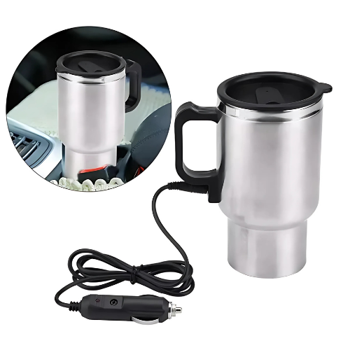 12 Volts 450 Ml Heated Travel Mug Coffee /tea/soup Cup Car Charging Electric Kettle