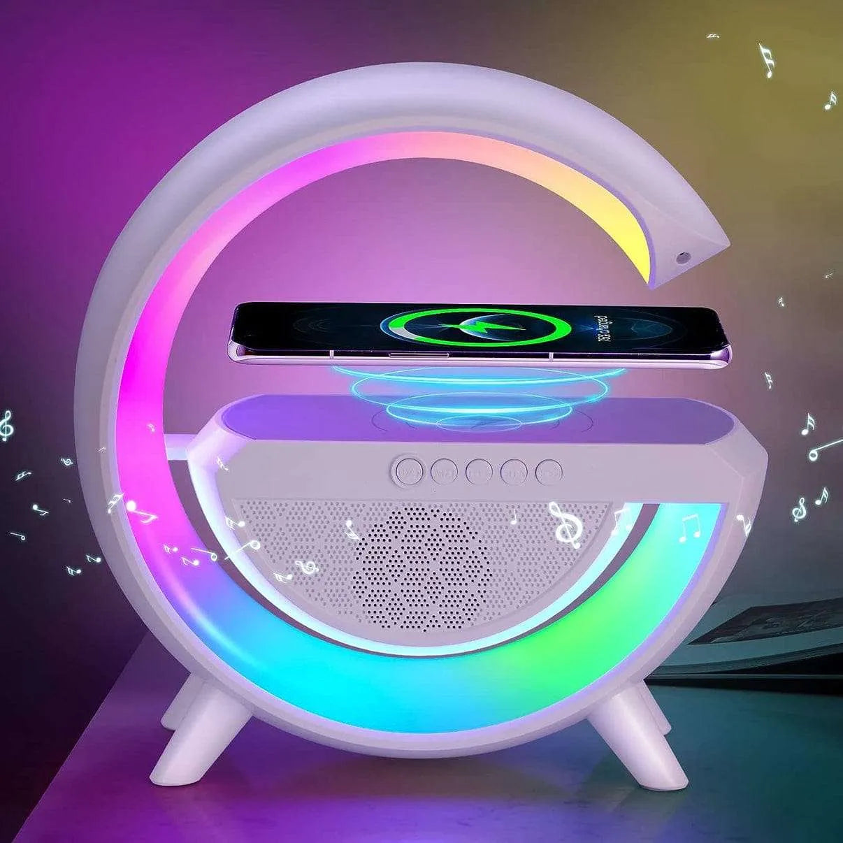 LED Wireless Charging Speaker 2-in-1